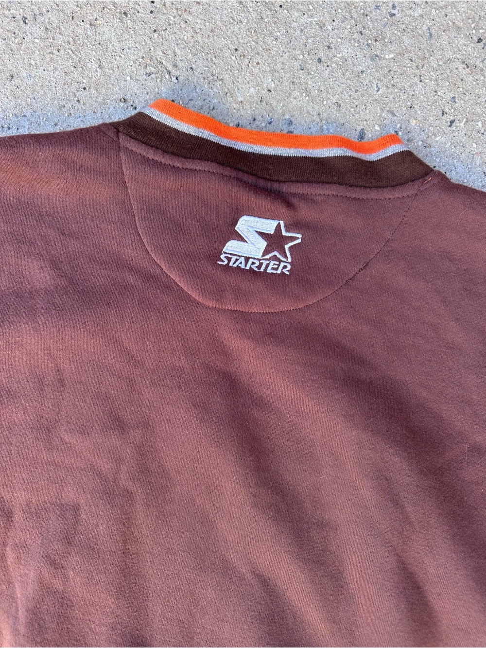 Vintage 90s Starter Pro Line Cleveland Browns Sweatshirt Mens XL Crewneck Brown - Picture 4 of 12
